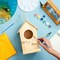 2 Pack Birdhouse Kit DIY Wooden Bird House with Paint and Paintbrushes